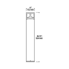 Load image into Gallery viewer, Arkay Two 36 Outdoor LED Bollard - line drawing.
