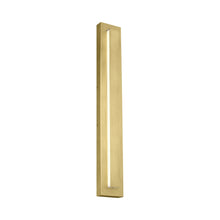 Load image into Gallery viewer, Aspen Outdoor LED Wall Light in Natural Brass (X-Large).
