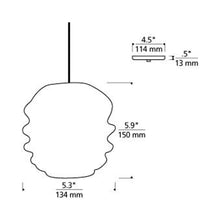 Load image into Gallery viewer, Audra Low Voltage Pendant Light - line drawing.

