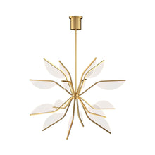 Load image into Gallery viewer, Belterra LED Globe Chandelier in Small/Natural Brass.
