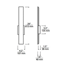 Load image into Gallery viewer, Blade Outdoor LED Wall Light - line drawing.
