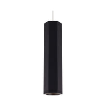 Load image into Gallery viewer, Blok Small Low Voltage Pendant Light in Matte Black/Satin Nickel.
