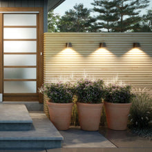 Load image into Gallery viewer, Bowman Outdoor LED Wall Light - line drawing.
