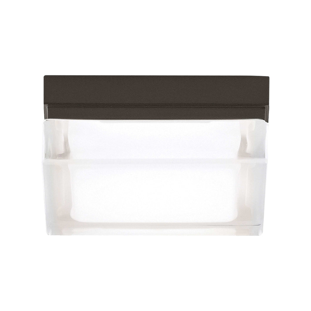 Boxie LED Flush Mount Ceiling Light in Antique Bronze (Small).