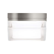 Load image into Gallery viewer, Boxie LED Flush Mount Ceiling Light in Satin Nickel (Small).
