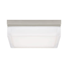 Load image into Gallery viewer, Boxie LED Flush Mount Ceiling Light in Satin Nickel (Large).
