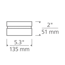 Load image into Gallery viewer, Boxie LED Flush Mount Ceiling Light - line drawing.
