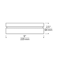 Load image into Gallery viewer, Boxie LED Flush Mount Ceiling Light - line drawing.
