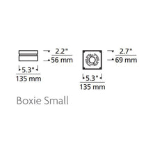 Load image into Gallery viewer, Boxie Outdoor LED Ceiling / Wall Light - line drawig.
