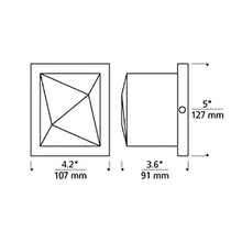 Load image into Gallery viewer, Cafe LED Wall Light - line drawing.
