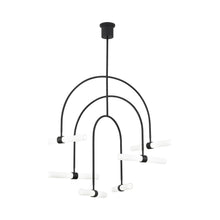Load image into Gallery viewer, Calumn LED Chandelier in Nightshade Black (6-Light).
