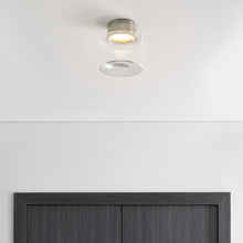 Load image into Gallery viewer, Casen Drum LED Semi-Flush Mount Ceiling Light in Detail.
