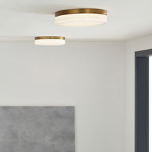 Load image into Gallery viewer, Cirque LED Flush Mount Ceiling Light in living room.
