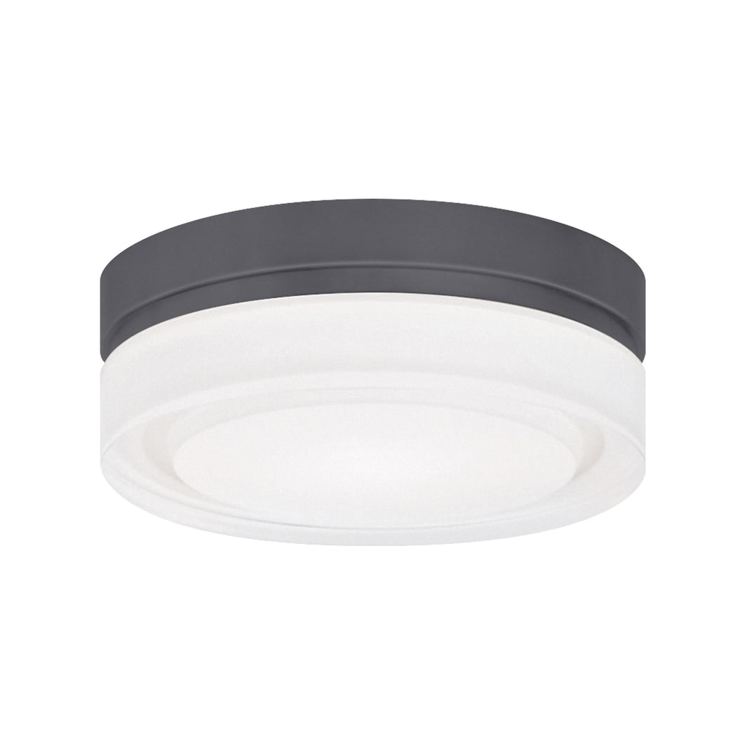 Cirque Outdoor Flush Mount Ceiling Light in Charcoal (Small).