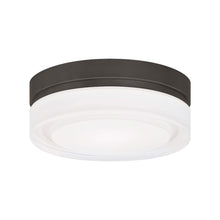 Load image into Gallery viewer, Cirque Outdoor Flush Mount Ceiling Light in Bronze (Small).
