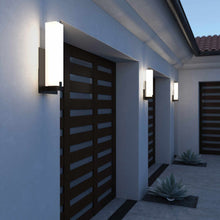Load image into Gallery viewer, Cosmo Outdoor LED Wall Light in Porch.
