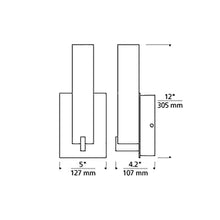 Load image into Gallery viewer, Cosmo Outdoor LED Wall Light - line drawing.
