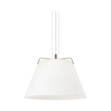 Load image into Gallery viewer, Devin Pendant Light in Polished Nickel/White.
