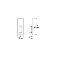 Load image into Gallery viewer, Dobson II LED Bath Wall Light - line drawing.
