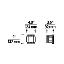 Load image into Gallery viewer, Duelle LED Wall Light - line drawing.
