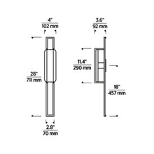 Load image into Gallery viewer, Duelle LED Wall Light - line drawing.
