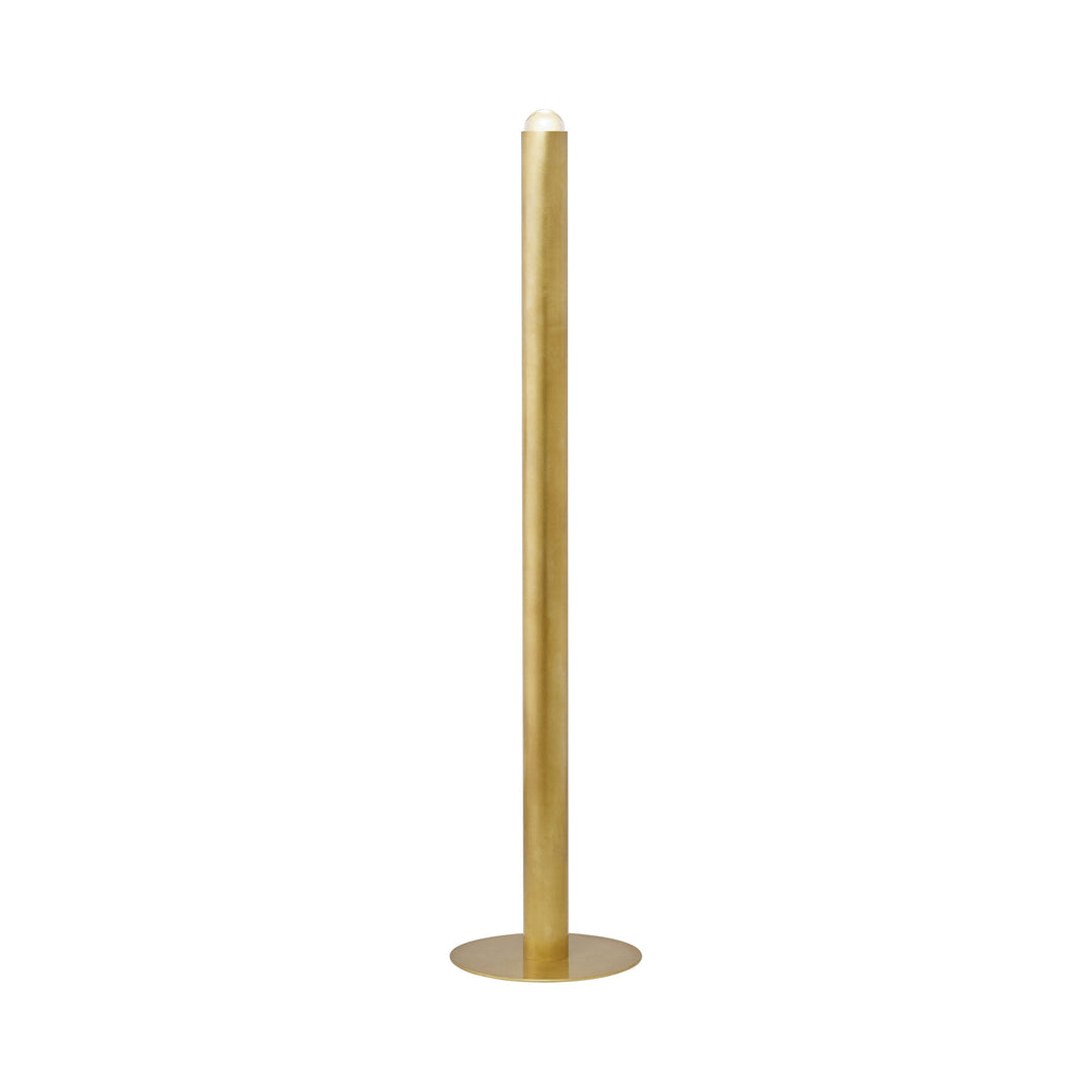 Ebell LED Floor Lamp in Natural Brass.