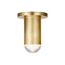 Load image into Gallery viewer, Ebell LED Semi Flush Mount Ceiling Light in Natural Brass (Small).
