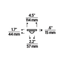 Load image into Gallery viewer, Ebell LED Flush Mount Ceiling Light - line drawing.
