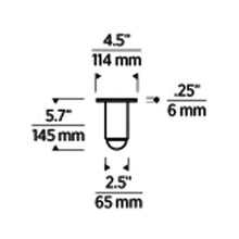Load image into Gallery viewer, Ebell LED Semi Flush Mount Ceiling Light - line drawing.
