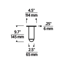 Load image into Gallery viewer, Ebell LED Semi Flush Mount Ceiling Light - line drawing.
