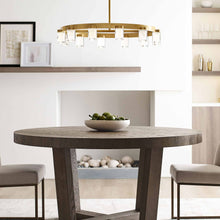 Load image into Gallery viewer, Esfera LED Chandelier in living room.
