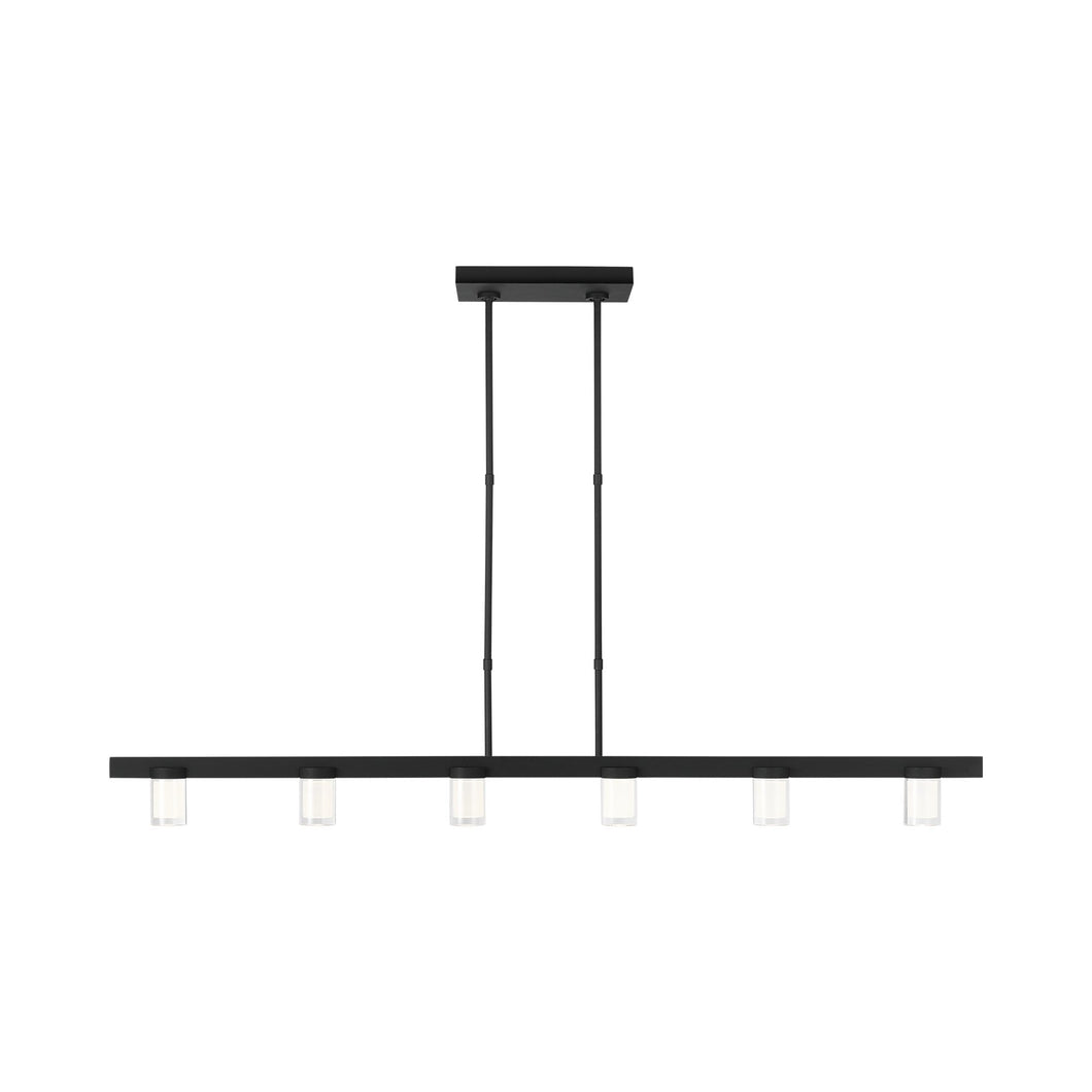 Esfera LED Linear Pendant Light in Nightshade Black.