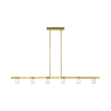 Load image into Gallery viewer, Esfera LED Linear Pendant Light in Natural Brass.
