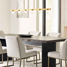 Load image into Gallery viewer, Esfera LED Linear Pendant Light in dining room.
