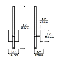 Load image into Gallery viewer, Filo 23 Outdoor LED Wall Light - line drawing.
