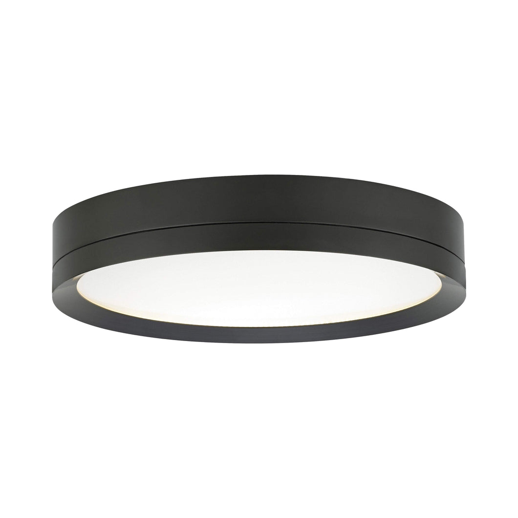 Finch Round LED Flush Mount Ceiling Light in Antique Bronze.