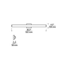 Load image into Gallery viewer, Finn LED Bath Vanity Light - line drawing.
