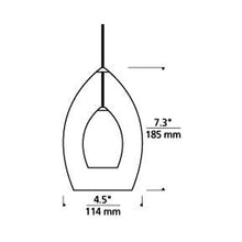 Load image into Gallery viewer, Fire Low Voltage Pendant Light - line drawing.
