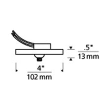 Load image into Gallery viewer, FreeJack Round Flush Mount LED Canopy - line drawing.
