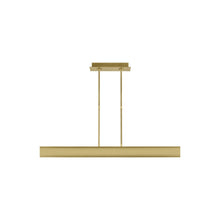 Load image into Gallery viewer, I-Beam LED Linear Suspension Light in Plated Brass (Small).
