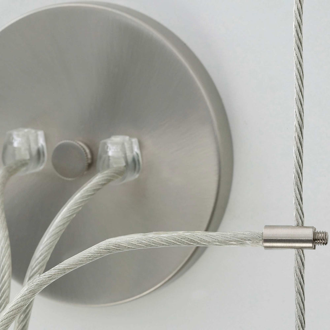 Kable Lite Center Power Feed in Satin Nickel.