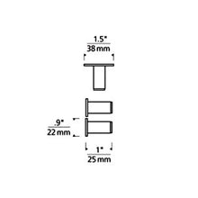Load image into Gallery viewer, Kable Lite Slimline Anchors - line drawing.
