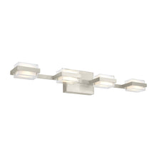 Load image into Gallery viewer, Kamden LED Bath Vanity Light in Satin Nickel (4-Light).
