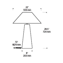 Load image into Gallery viewer, Karam LED Table Lamp - line drawing.
