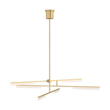 Load image into Gallery viewer, Klee LED Chandelier in Natural Brass.
