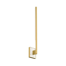 Load image into Gallery viewer, Klee LED Wall Light in Natural Brass/White Marble (Large).
