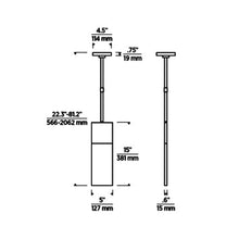 Load image into Gallery viewer, Kulma LED Pendant Light - line drawing.
