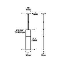Load image into Gallery viewer, Kulma LED Pendant Light - line drawing.
