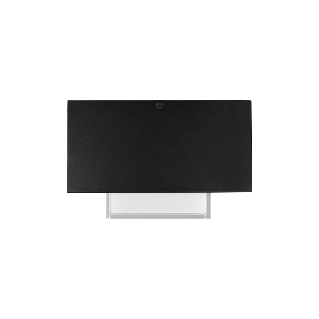 Leagan LED Flush Mount Wall Light in Black (Small).