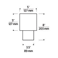 Load image into Gallery viewer, Leagan LED Flush Mount Wall Light - line drawing.
